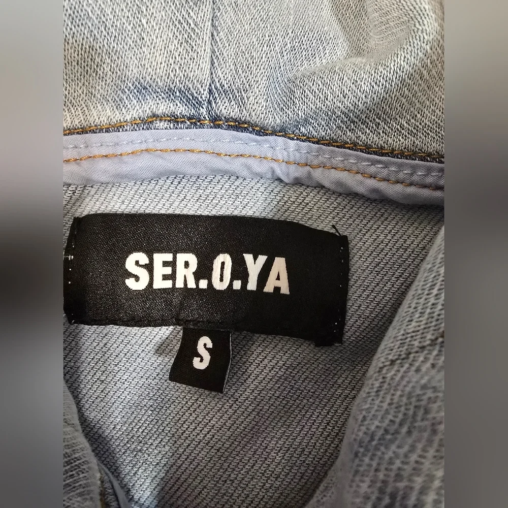 Ser.o.ya Edith Terry Cropped Hoodie size S - Picture 6 of 10